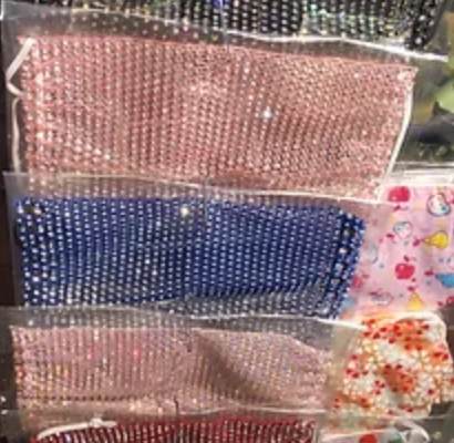 閃鑽口罩(Crystal Diamond Rhinestone Face Mask)