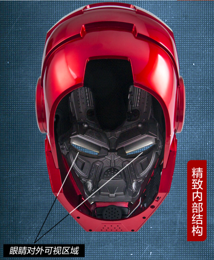 (普通話語音)1:1可真人穿戴MK7鐵甲奇俠頭盔(Iron Man Mark VII Life-Size 1:1 Scale Helmet (Wearable w/ Voice Control) )