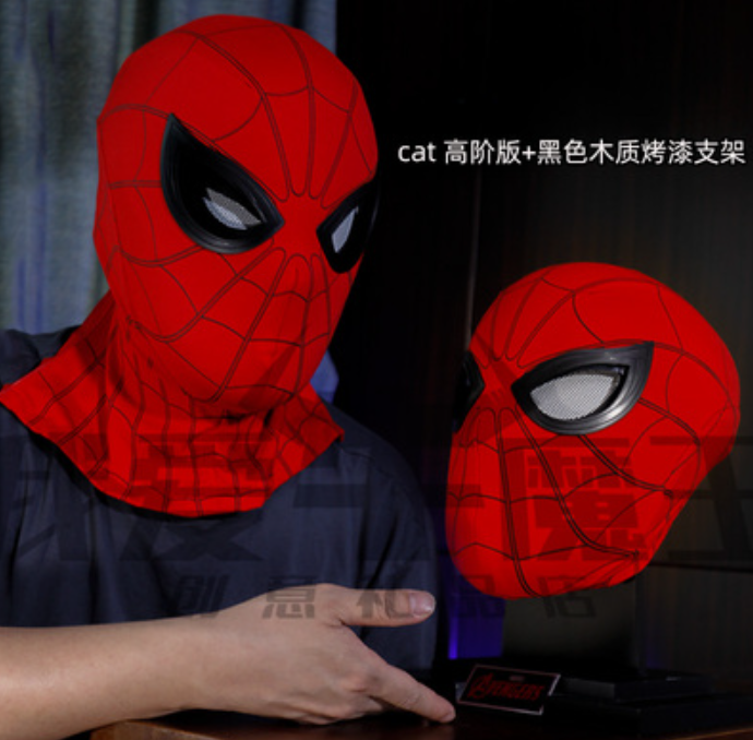蜘蛛俠電動面具頭盔眼部控制玩具頭套
