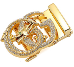 水鑽金龍皮帶扣 (Rhinestones Dragon Belt Buckle)
